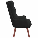 Relaxing Chair Black 69 x 74 x 93 cm Velvet - 45-Degree Angle