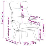 Armchair Black 69 x 74 x 93 cm Velvet - Extra Image