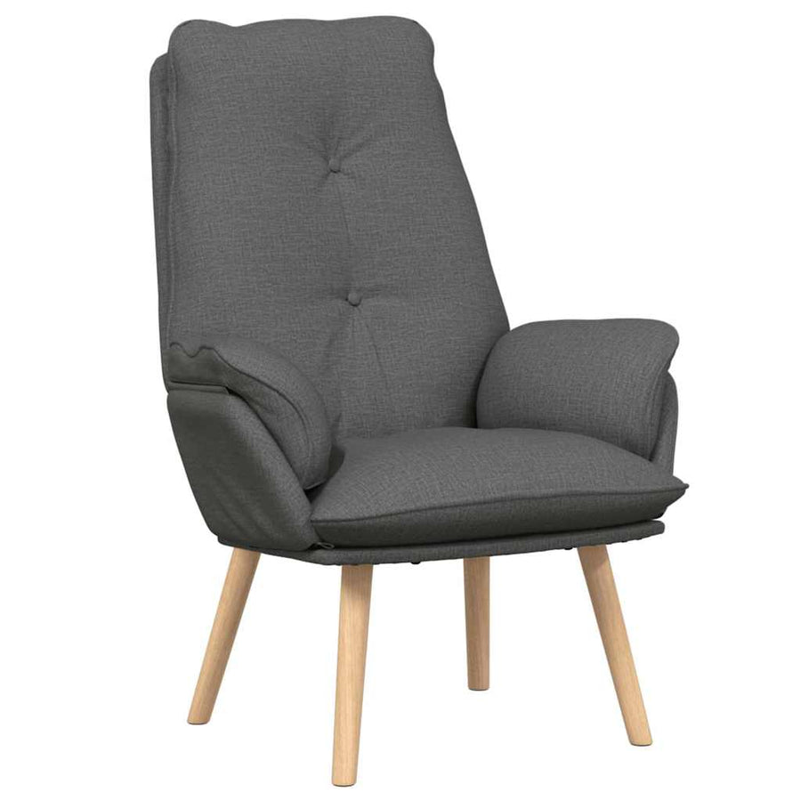 Armchair Dark Grey 69 x 74 x 93 cm Fabric and Plywood