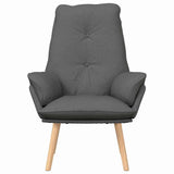 Armchair Dark Grey 69 x 74 x 93 cm Fabric and Plywood