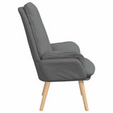 Armchair Dark Grey 69 x 74 x 93 cm Fabric and Plywood
