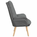 Armchair Dark Grey 69 x 74 x 93 cm Fabric and Plywood