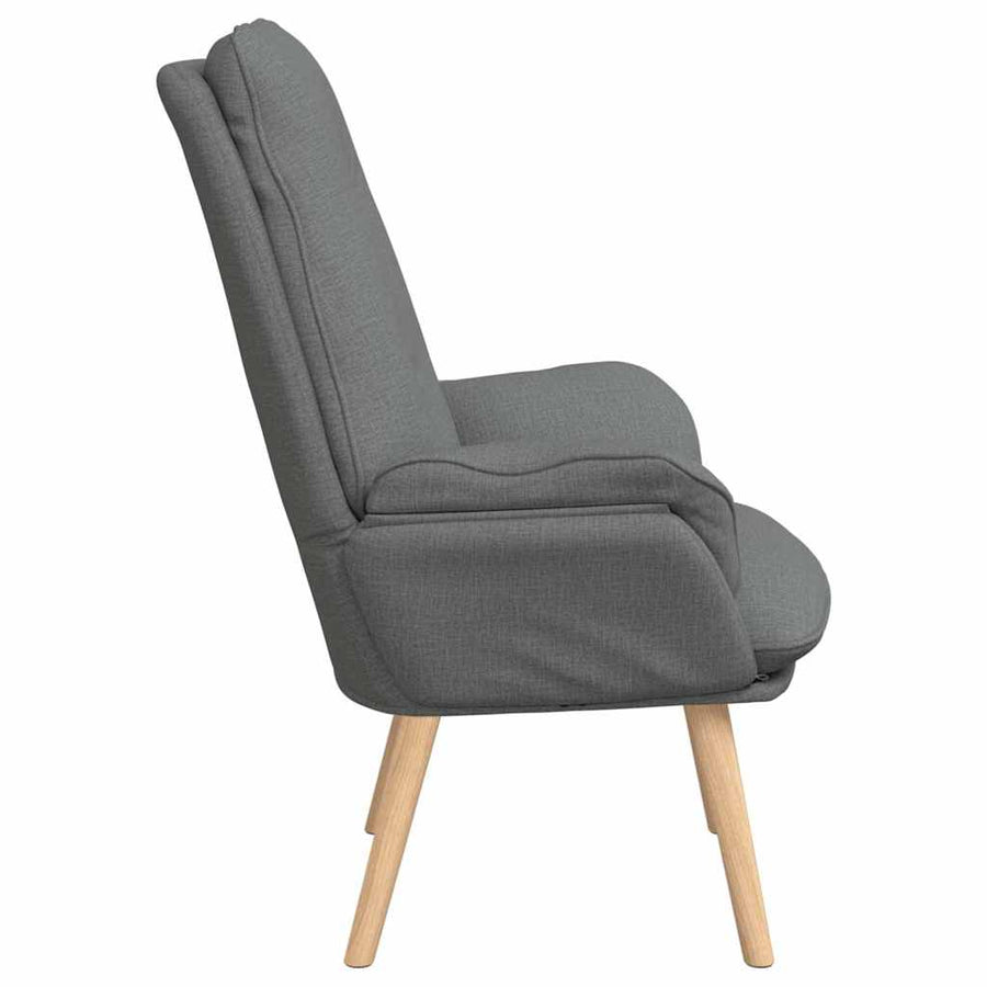 Armchair Dark Grey 69 x 74 x 93 cm Fabric and Plywood