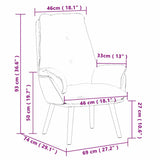 Armchair Dark Grey 69 x 74 x 93 cm Fabric and Plywood
