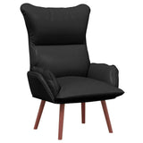 Relaxing Chair Black 69 x 74 x 93 cm Faux leather - Front View