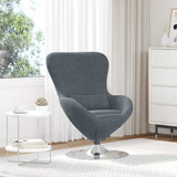 Egg Chair Dark Grey Velvet
