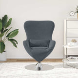 Egg Chair Dark Grey Velvet