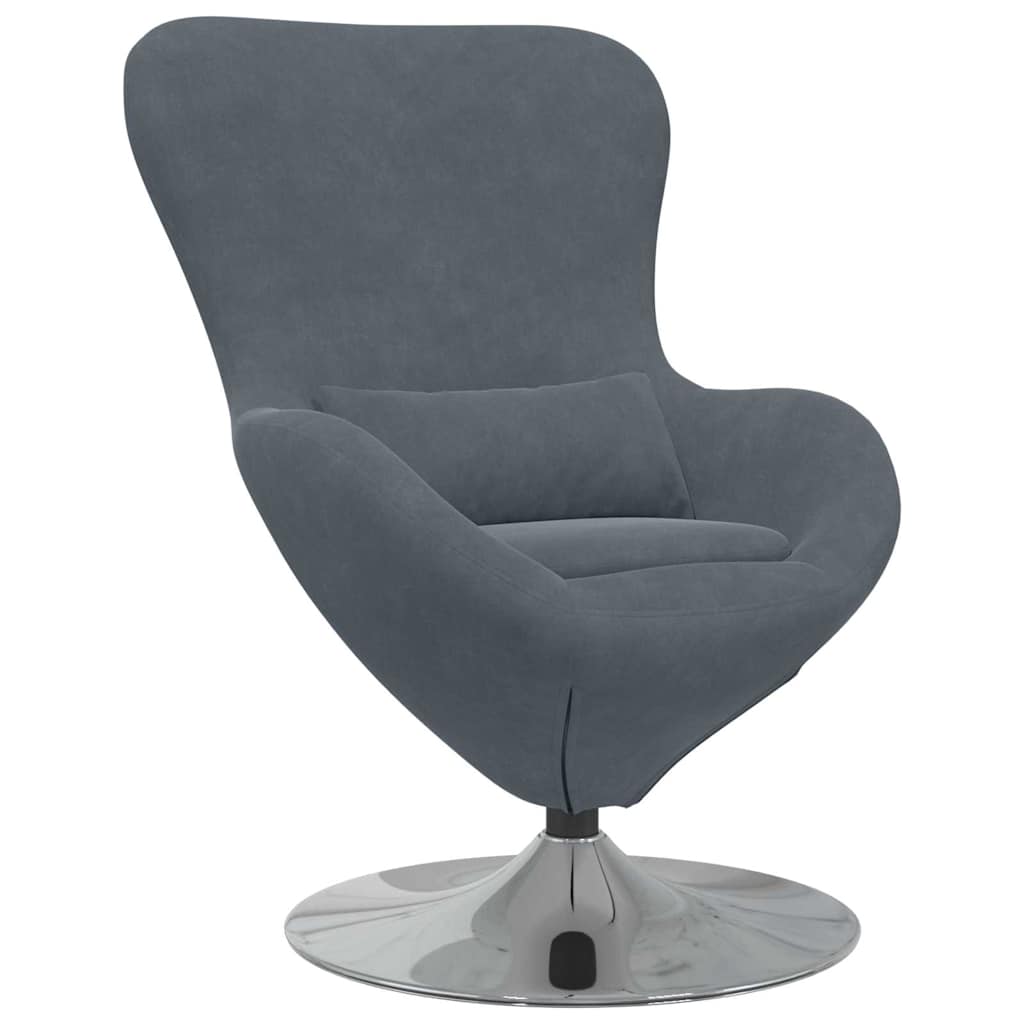 Egg Chair Dark Grey Velvet