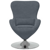 Egg Chair Dark Grey Velvet - Top-Down View