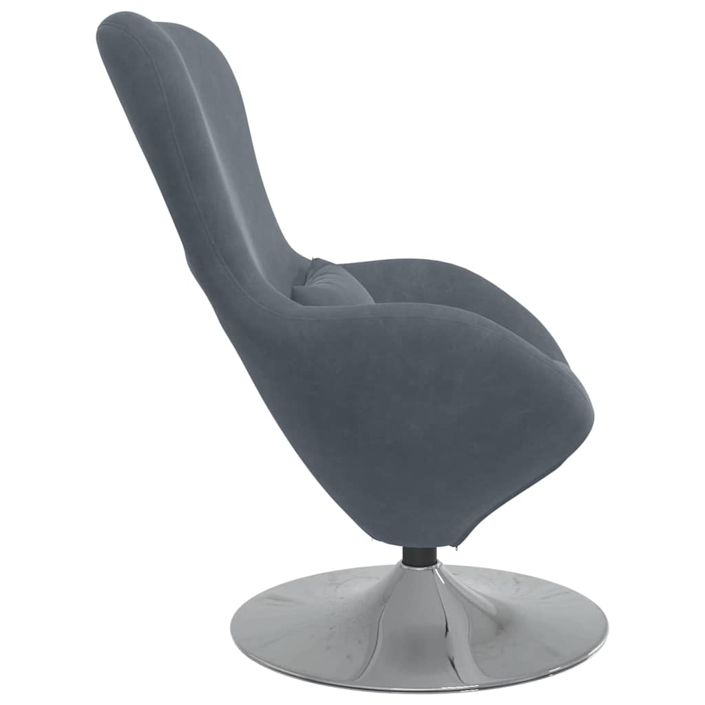 Egg Chair Dark Grey Velvet