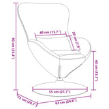 Egg Chair Dark Grey Velvet - Extra Image