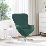 Egg Chair Dark Green Velvet