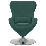 Egg Chair Dark Green Velvet - Top-Down View