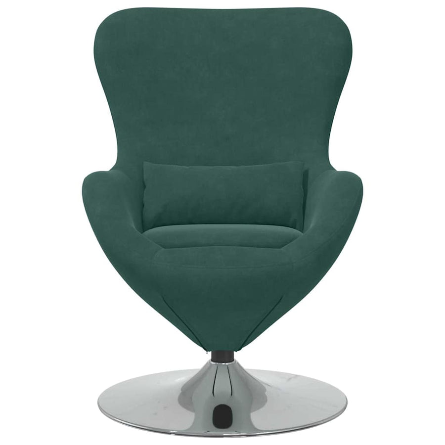 Egg Chair Dark Green Velvet