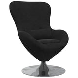 Egg Chair Black Velvet - Front View