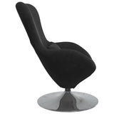 Egg Chair Black Velvet - 45-Degree Angle