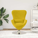 Egg Chair Yellow Velvet - Side View