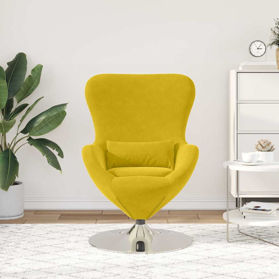 Egg Chair Yellow Velvet