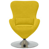 Egg Chair Yellow Velvet - Top-Down View