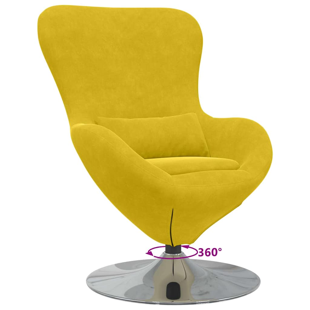 Egg Chair Yellow Velvet