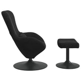 Egg Chair with Footstool Black Velvet