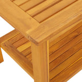 Side Table Oil Natural 70 x 40 x 45 cm Solid Acacia Wood - Low Angle