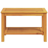 Side Table Oil Natural 70 x 40 x 45 cm Solid Acacia Wood - Top-Down View