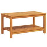 Coffee Table Brown 110 x 55 x 45 cm Solid acacia wood - Front View