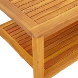 Side Table Oil Natural 110 x 55 x 45 cm Solid Acacia Wood - Low Angle