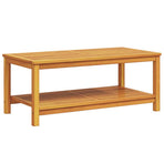 Side Table Oil Natural 110 x 55 x 45 cm Solid Acacia Wood