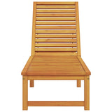 Sun Lounger Reclining Brown 202 x 53 x 89 cm Solid Acacia Wood