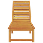 Sun Lounger Solid Acacia Wood Brown