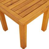 Side Table Oil Natural 35 x 35 x 34 cm Solid Acacia Wood - Low Angle