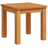Side Table Oil Natural 35 x 35 x 34 cm Solid Acacia Wood - Rear View