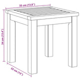 Side Table Oil Natural 35 x 35 x 34 cm Solid Acacia Wood