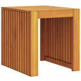 Side Table Oil Natural 43 x 36 x 40 cm Solid Teak Wood - Rear View