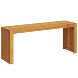 Bench Oil Natural 110 x 30 x 45 cm Solid Teak Wood - Rear View