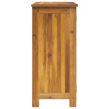 Garden Cabinet with Shelf with Door Natural Solid Acacia Wood