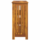 Garden Cabinet Natural 90 x 40 x 90cm Solid Acacia Wood - Rear View