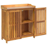 Garden Cabinet Brown 93 x 41.5 x 98cm Solid Acacia Wood