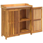 Garden Cabinet Brown 93 x 41.5 x 98cm Solid Acacia Wood