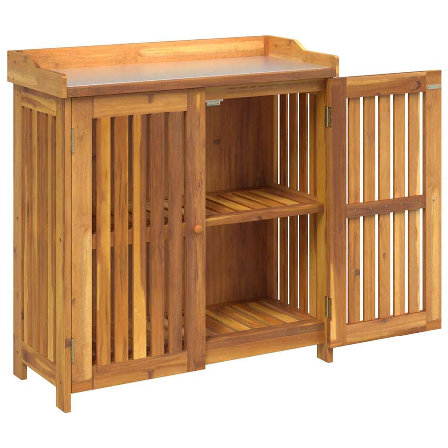 Garden Cabinet Brown 93 x 41.5 x 98cm Solid Acacia Wood