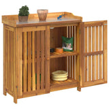 Garden Cabinet Brown 93 x 41.5 x 98cm Solid Acacia Wood