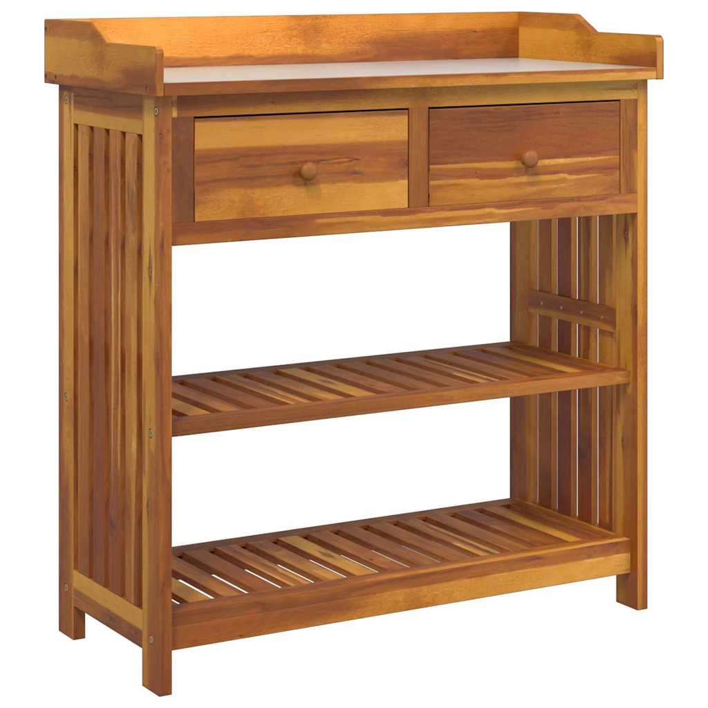 Garden Cabinet Brown 93 x 41.5 x 98cm Solid Acacia Wood