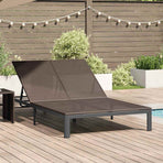 Sunbed Poly Rattan Brown