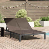 Sunbed Poly Rattan Brown