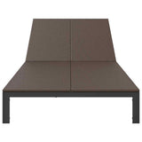 Sunbed Brown 206 x 115 x 75 cm Poly Rattan