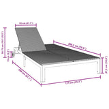 Sunbed Poly Rattan Brown