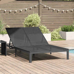 Sunbed Poly Rattan Black