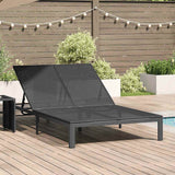 Sunbed Poly Rattan Black